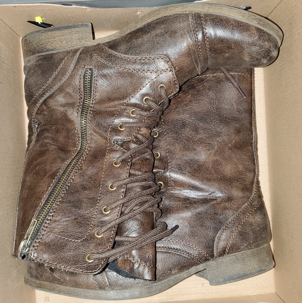 Brown Combat boots